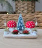 Handmade Wooden Toadstool Christmas Decoration  - Image 5