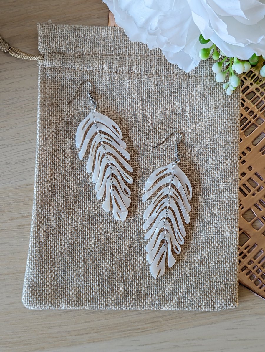Feather Leaf Earrings 