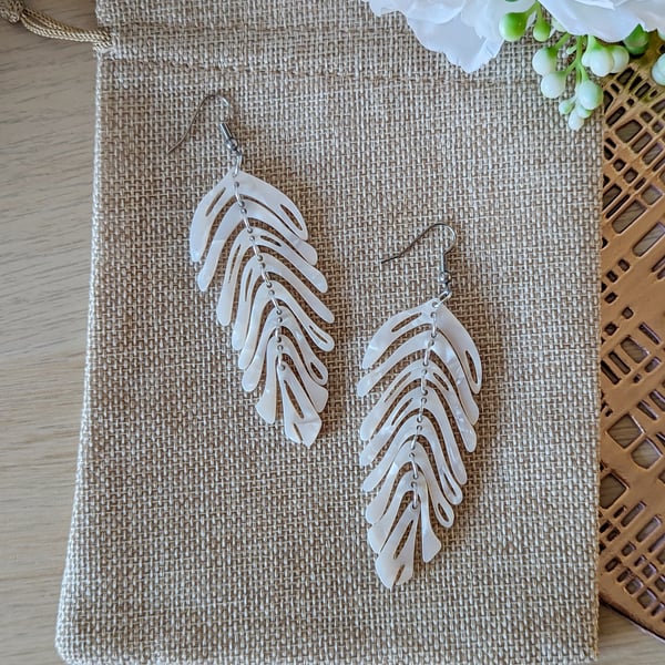 Feather Leaf Earrings 