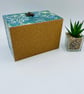 Wooden box decoupaged with William Morris inspired seaweed design - Image 6
