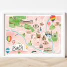 Bath Illustrated Map 