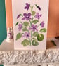 Wood violet hand painted card - Image 3
