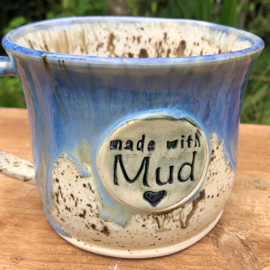 Wheel Thrown Pottery Ceramic Made With Mud Bucket Mug
