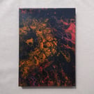 Acrylic Pour Art Canvas, Wall Art - Red,Orange & Black Colour Scheme