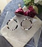 Tortoise Shell Hoops on Ball Stud Earrings 