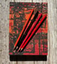 Handmade Autumn Colours A5 Journal with Orange and Red 1950's Vintage Fabric - Image 5