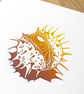 Conker Linocut Print - Image 2