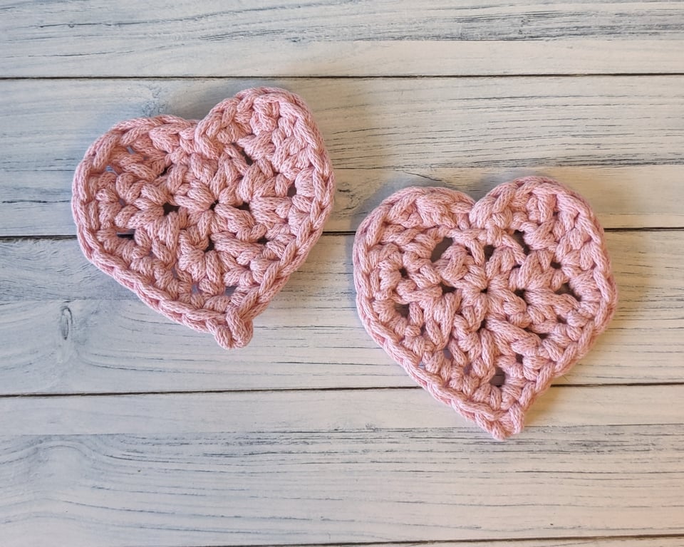 Heart coaster, chunky coaster, small mat, valentine gift, recycled cord