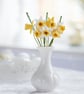 3 Daffodil Stems, miniature crochet flowers - Image 1