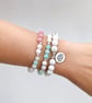 Rhodonite, Howlite, Rose Quartz & Amazonite Bracelet - Handmade Gift - Image 4