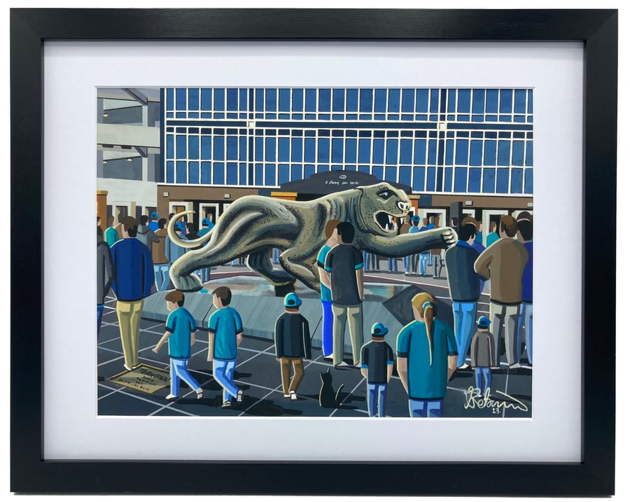 Jacksonville Jaguars, TIAA Bank Field, NFL Framed Art Print. Approx A4.