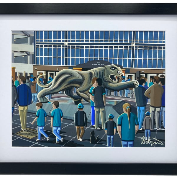 Jacksonville Jaguars, TIAA Bank Field, NFL Framed Art Print. Approx A4.