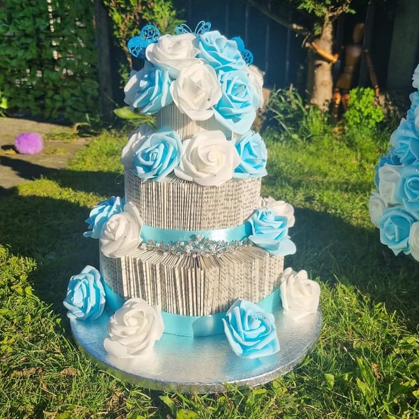 Custom made, Book folding wedding or birthday cake sculpture 