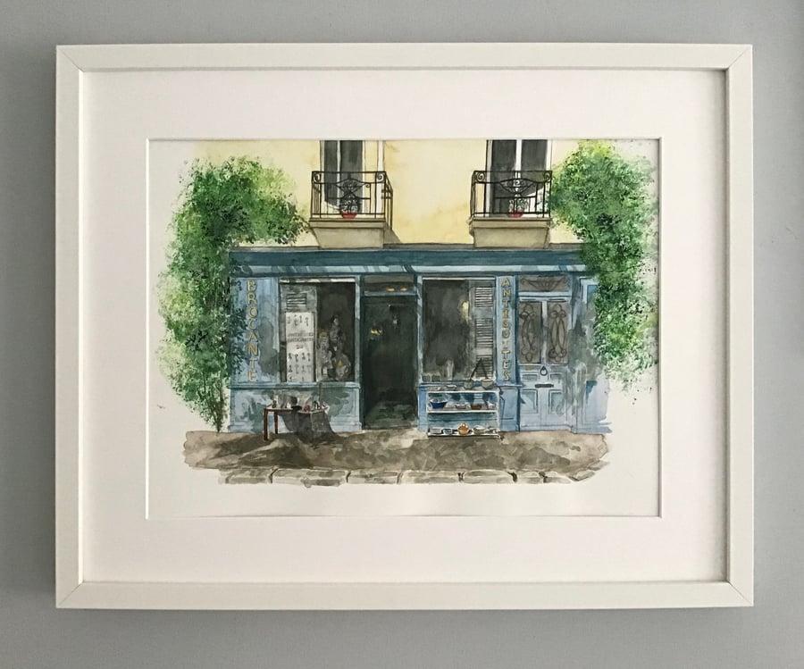 Antique Shop - Original Watercolour Painting