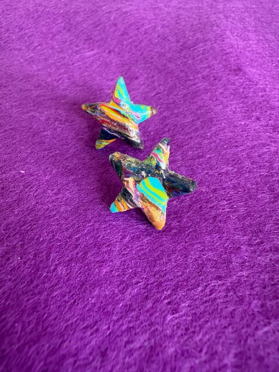 Handmade Polymer Clay Earrings – Colourful, Lightweight & Unique