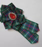 Rose Tartan Ruffle Rosette Mini Brooch Pin   - Image 5