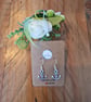 Antique Silver Toned Anchor Drop Earrings