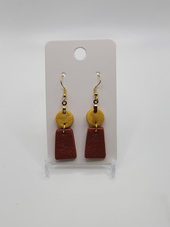 Handmade Polymer Clay Earrings, Lightweight Everyday Jewelry, Artisan Design