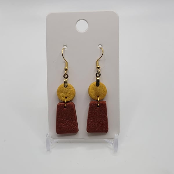 Handmade Polymer Clay Earrings, Lightweight Everyday Jewelry, Artisan Design