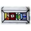 Love Suncatcher Stained Glass Rainbow Sign 