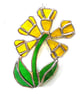 Cowslip Suncatcher Stained Glass Yellow Spring Flower 006 - Image 1