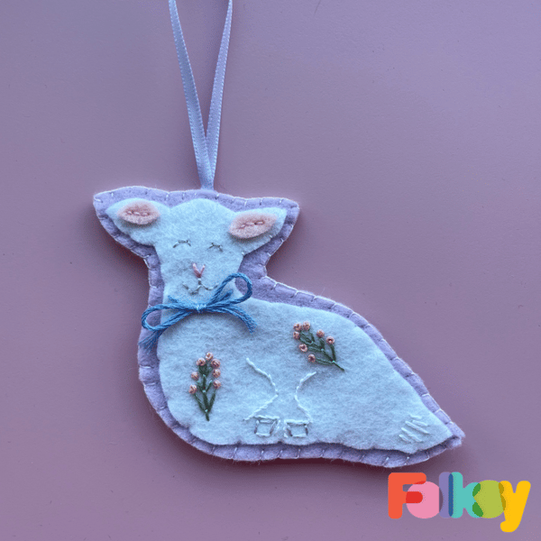 Easter Lamb Decoration - Lilac