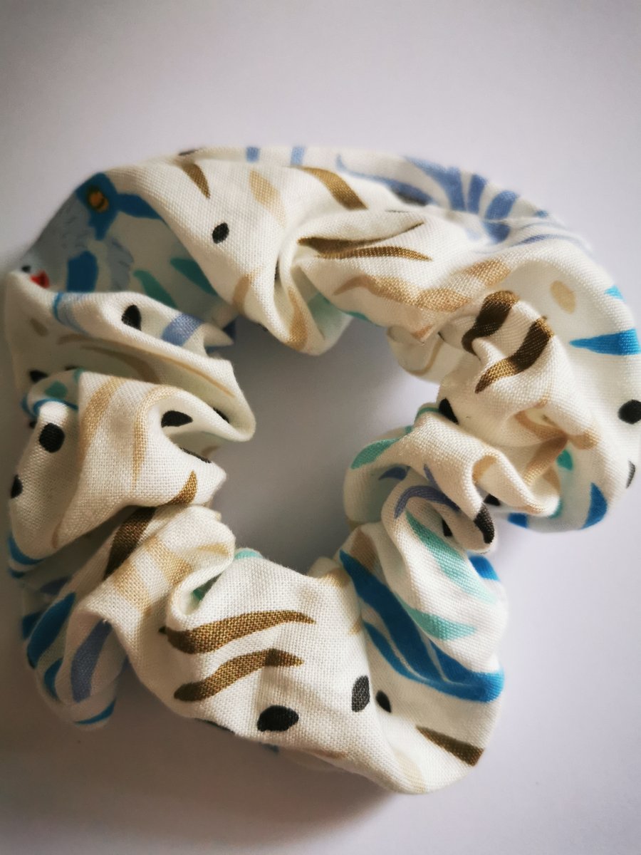 Blue Birds Scrunchie