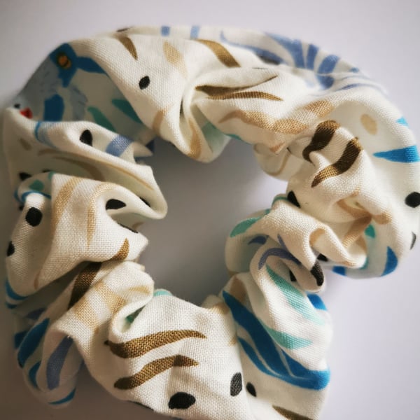 Blue Birds Scrunchie