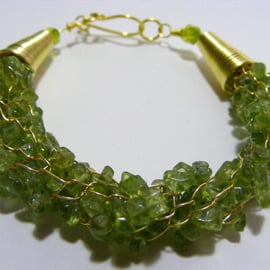 Kumihimo Peridot Bracelet