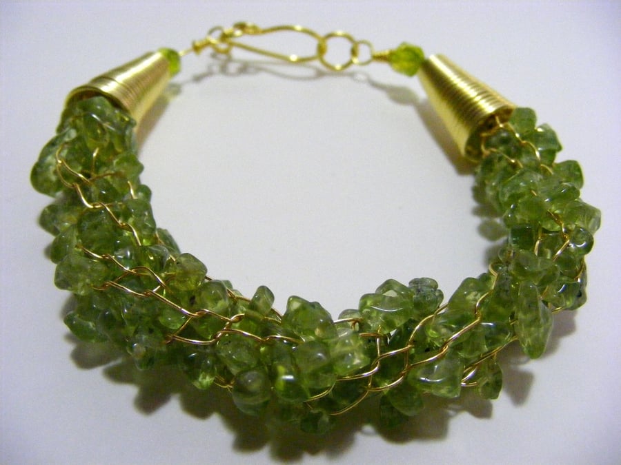 Kumihimo Peridot Bracelet