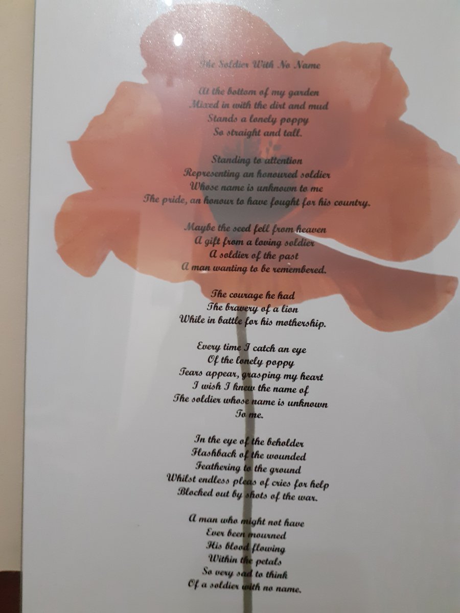 The Soldier With No Name, printed poem and image frame