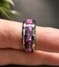 Abalone Pink Shell-Resin Inlay Tungsten Carbide Ring Size S - Image 4