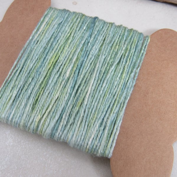 15m Naturally Dyed Weld Green Fine Cotton Perle Embroidery Thread