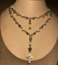 Jeanette - Abalone Cross Rosary Style Choker - Image 3