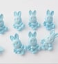 Blue rabbit baby buttons for knitting and crochet 15mm - Image 2