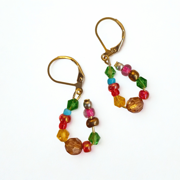 Rainbow Glass Earrings 