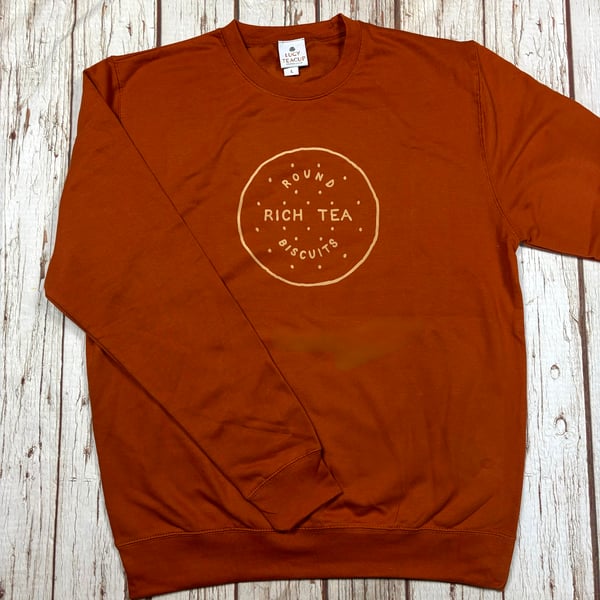 The Rich Tea Biscuit Sweatshirt. Colourful biscuit lovers sweater 