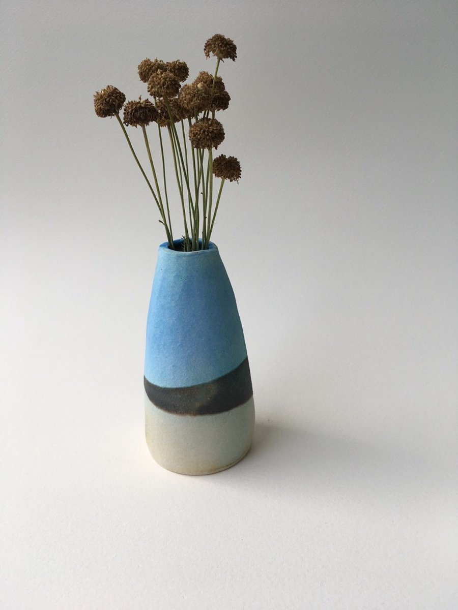 Stoneware with Landscape Bud Vase