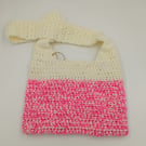 Crossbody crochet lined bag