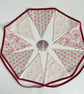 Large vintage bunting with pink flowers - reversible  - Image 1
