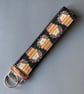 Hedgehog in plant pot wristlet keychain. Hedgehog keyring. Hedgehog wrist strap  - Image 2