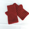 Sale Adults Fingerless Mitts Red