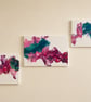 Original Abstract Fluid Acrylic Painting Set (3-Piece Collection)