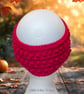 Crochet headband, ear warmer. Red twist ear warmer. Cherry red headband. - Image 3