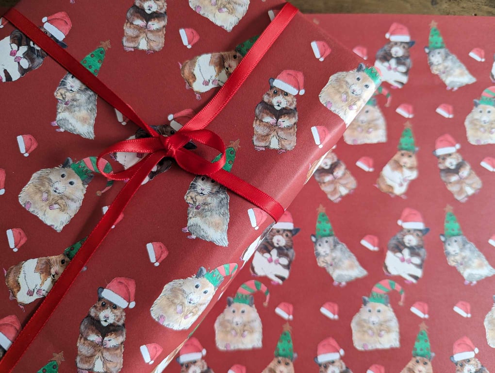 Hamster Christmas wrapping paper