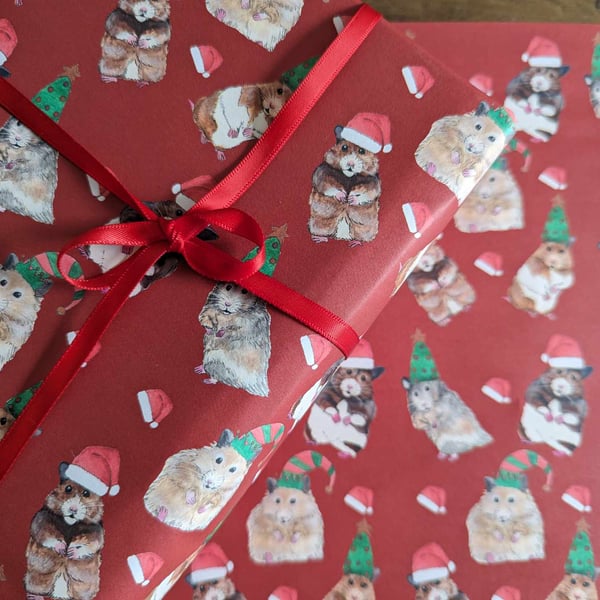 Hamster Christmas wrapping paper