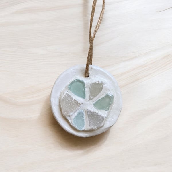 Handmade Sea Glass Clay Ornament