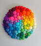 Circular Random Rainbow Wall Art - Abstract Tactile felt Blobs