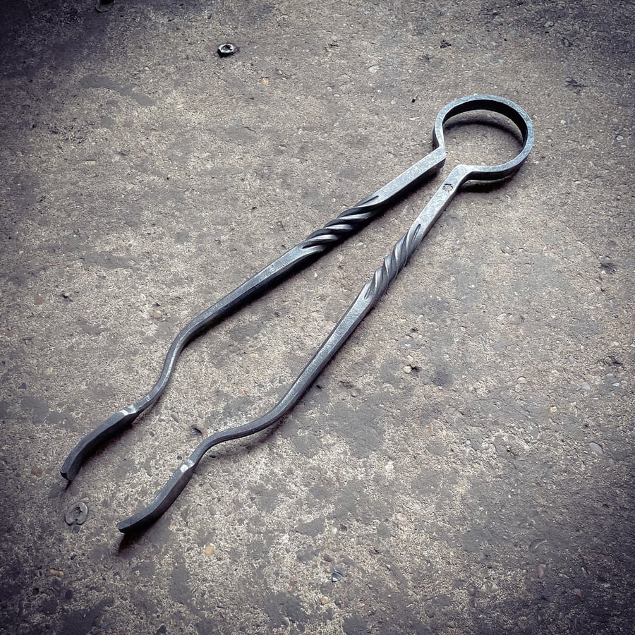 Hand Rope Twist Fire Tongs Folksy
