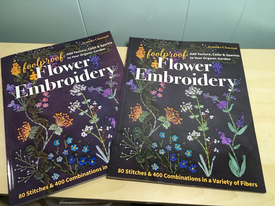 Spare Copy. Foolproof Flower Embroidery by Jennifer Clouston. Needlework Art.